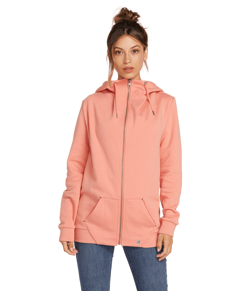 Volcom | Volcom Walk On By Zip Flce Terra Cotta  | Ropa, Sudaderas, Sudaderas con capucha, Women | 