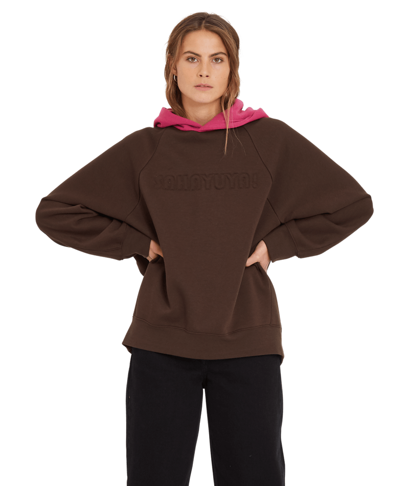 Volcom | Volcom Weirdi Hoodie Dark Brown  | Ropa, Sudaderas, Sudaderas con capucha, Women | 