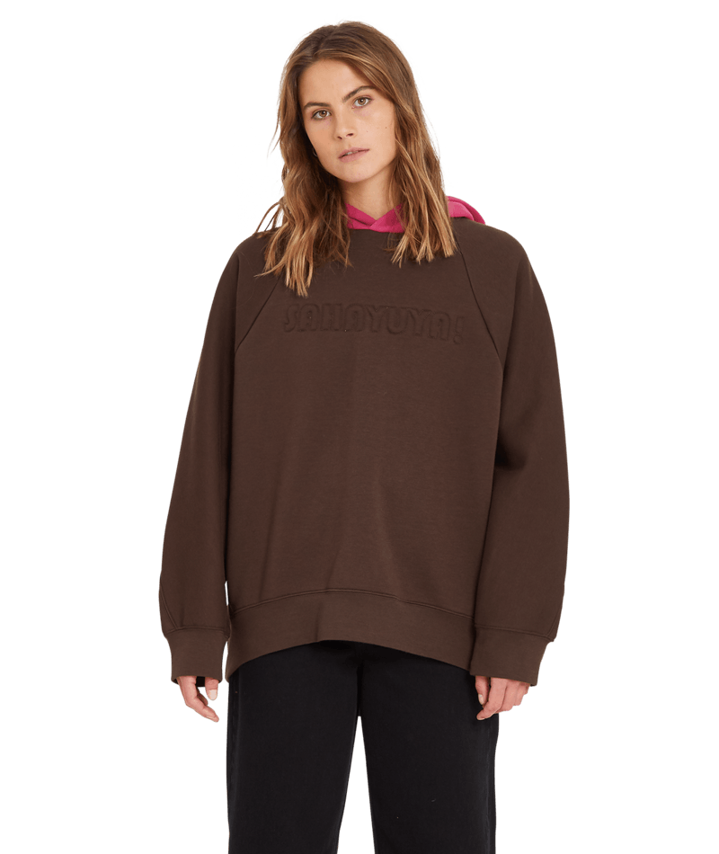 Volcom | Volcom Weirdi Hoodie Dark Brown  | Ropa, Sudaderas, Sudaderas con capucha, Women | 