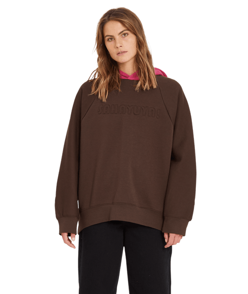 Volcom | Volcom Weirdi Hoodie Dark Brown  | Ropa, Sudaderas, Sudaderas con capucha, Women | 