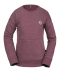 Volcom | Volcom Women's Polartec Crew Fleece Merlot  | Ropa, Snowboard, Sudaderas, Sudaderas sin capucha, Sudaderas Snowboard, Unisex, Women | 