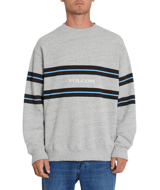 Volcom | Volcom Zero Division Crew Fleece Grey Heather  | Men, Ropa, Sudaderas, Sudaderas sin capucha, Unisex | 