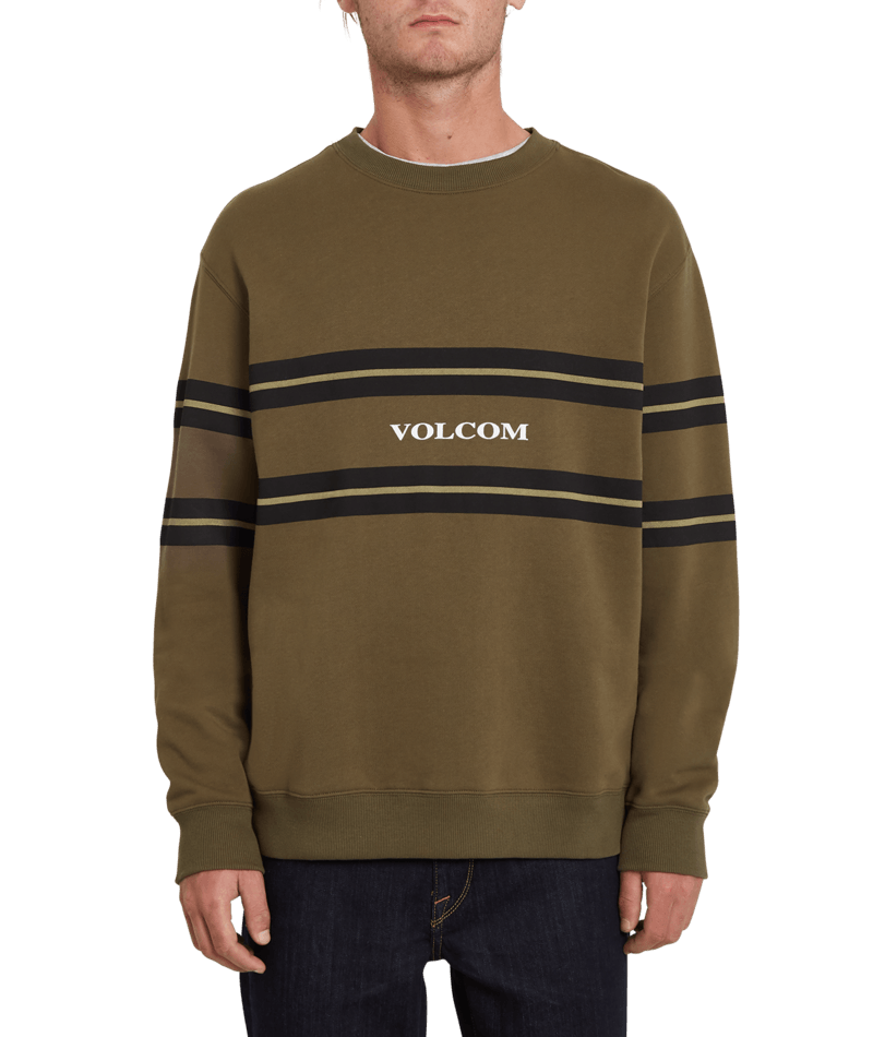 Volcom | Volcom Zero Division Crew Military  | Men, Ropa, Sudaderas, Sudaderas sin capucha, Unisex | 