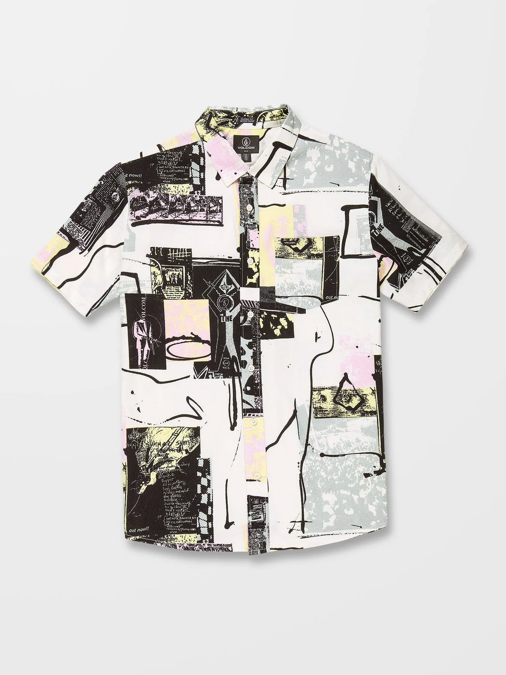 Camisa Volcom V Entertainment LP Woven Whitecap Grey