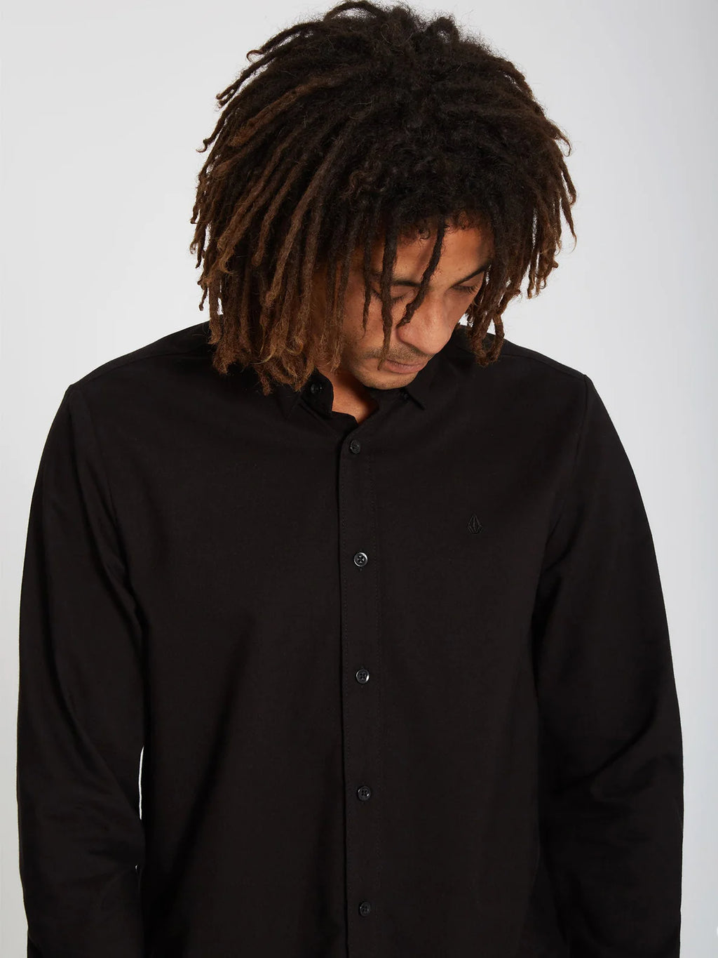 Camisa Volcom Oxford Stretch L/S New Black