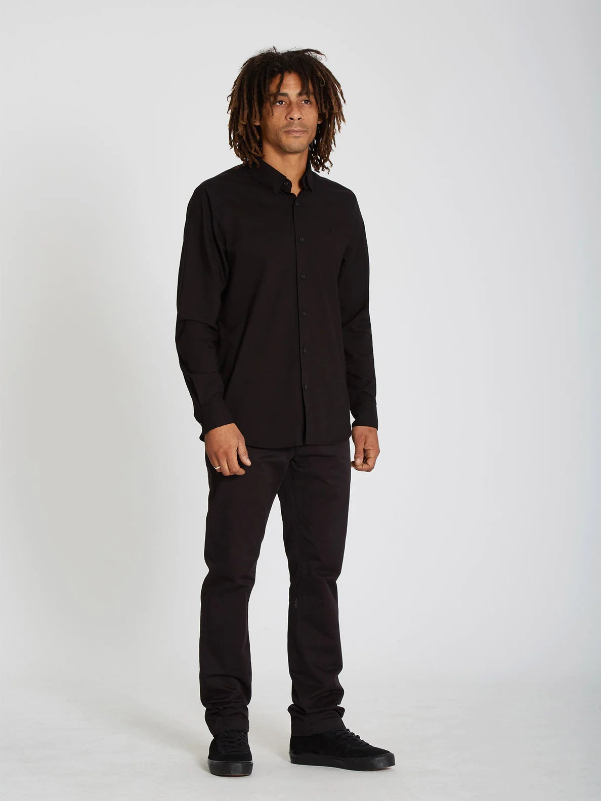 Camisa Volcom Oxford Stretch L/S New Black