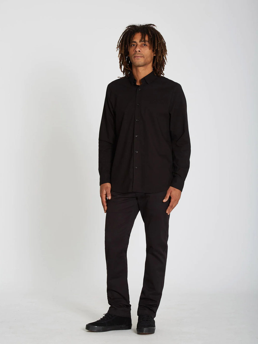 Camisa Volcom Oxford Stretch L/S New Black