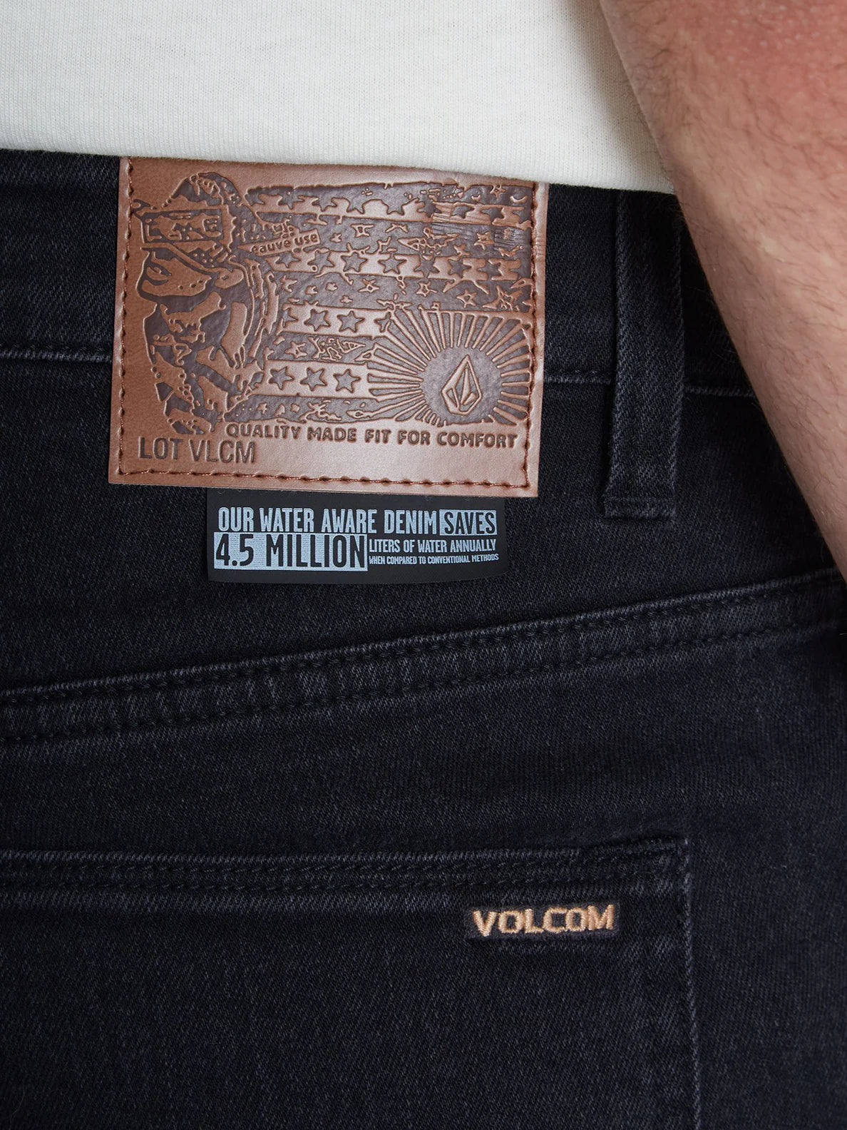 Volcom Calça Jeans Solver Denim Black Out