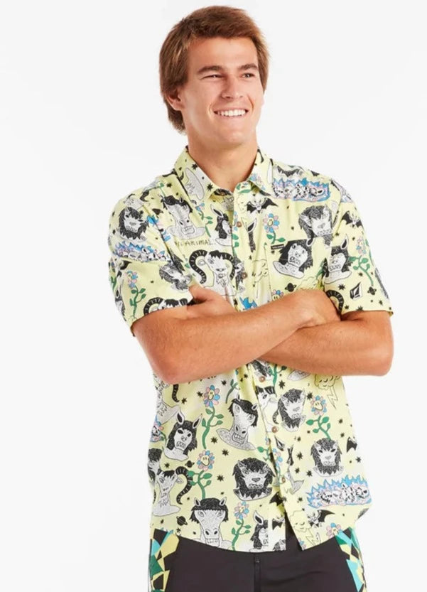 Volcom Surf Vitals Ozzy Woven Glimmer Yellow