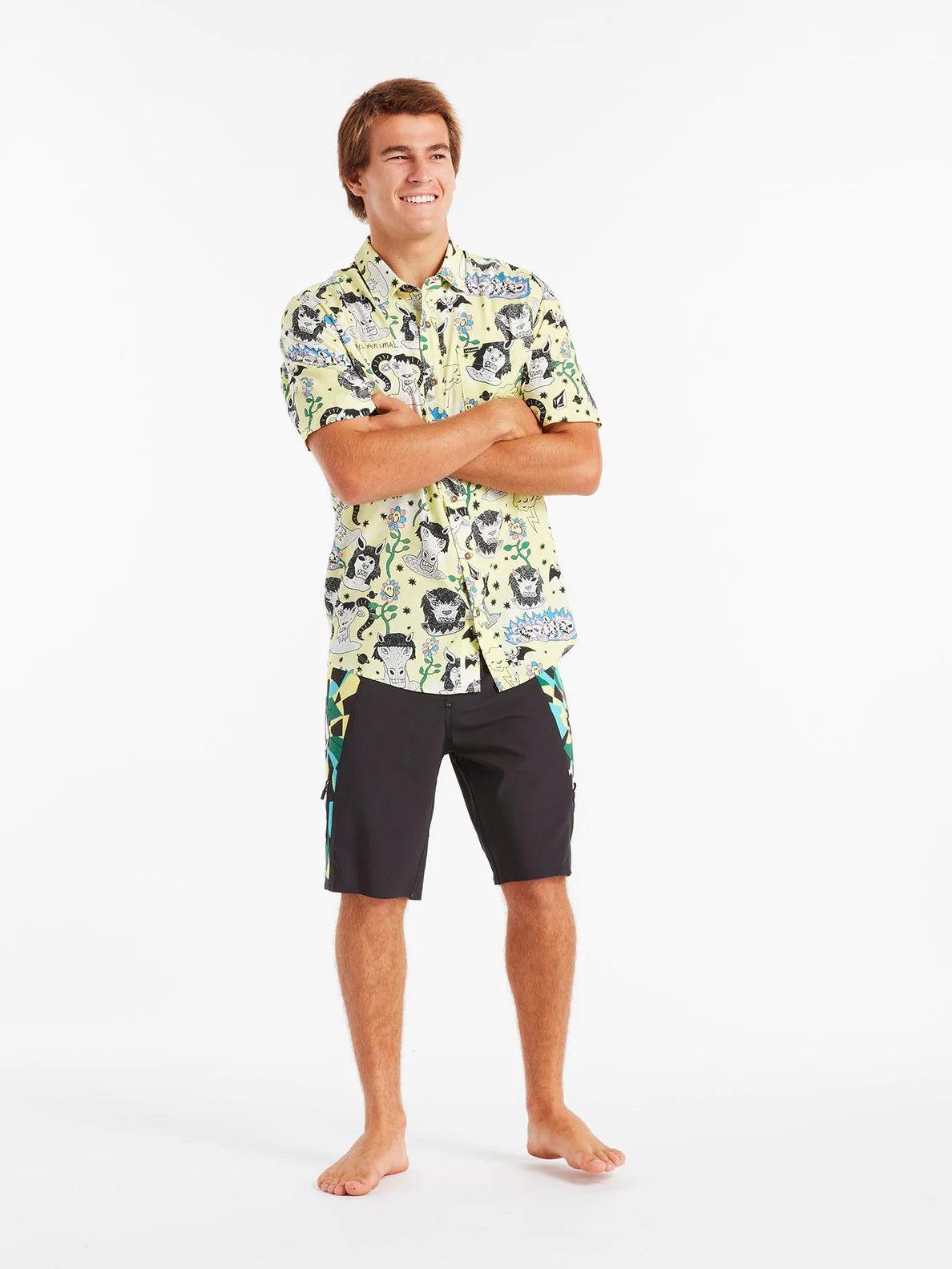 Volcom Surf Vitals Ozzy Woven Glimmer Yellow | surfdevils.com