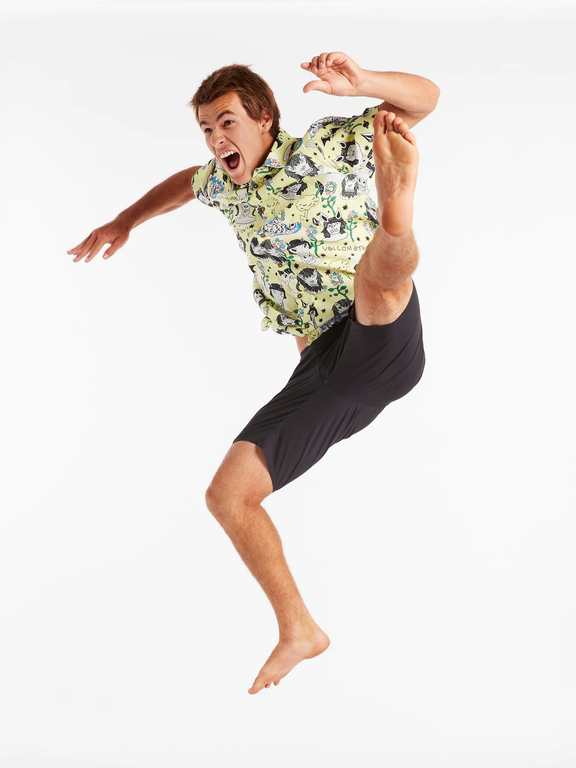 Volcom Surf Vitals Ozzy Woven Glimmer Yellow