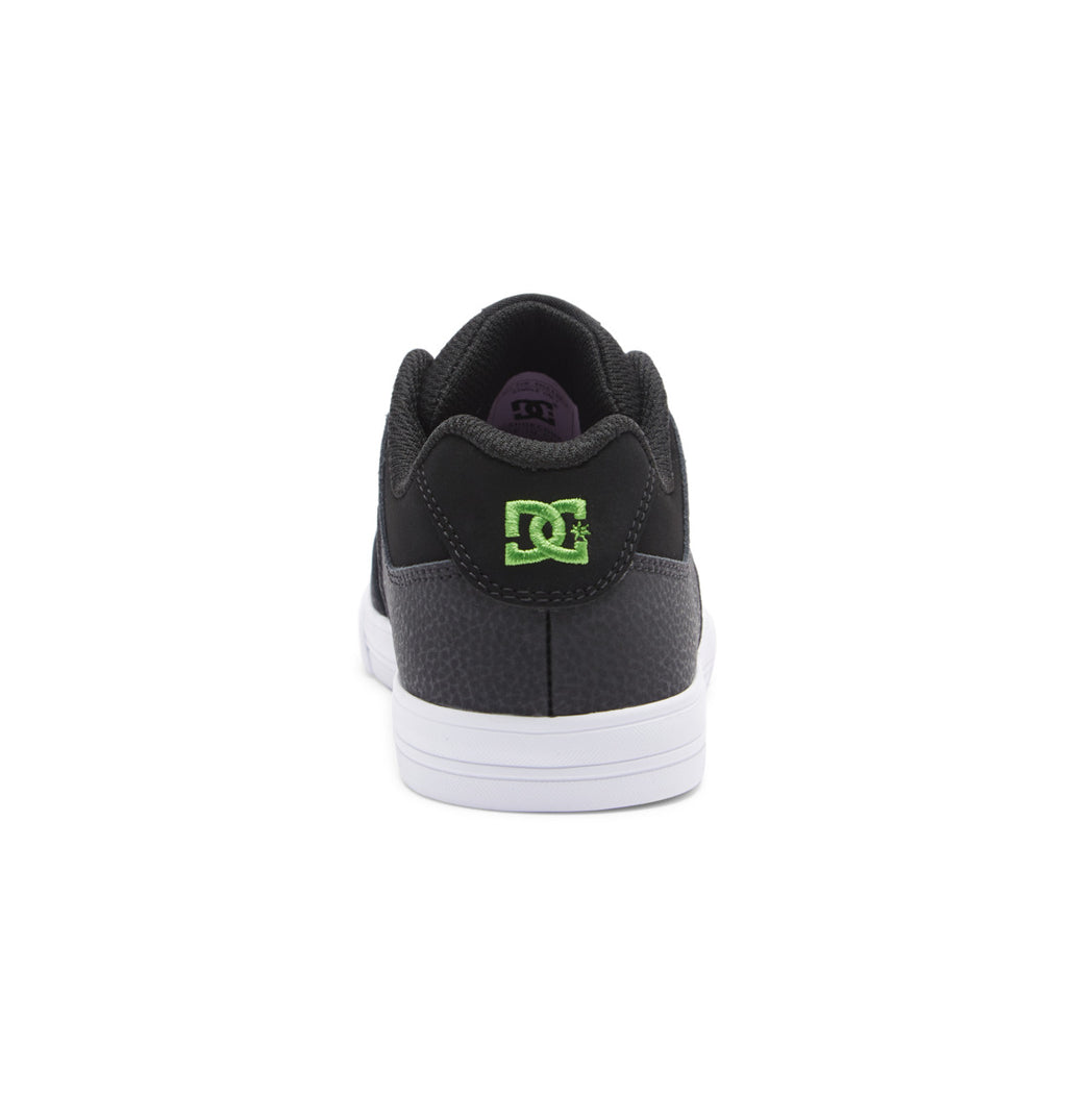 DC Pure Black/Grey/Green Sneakers