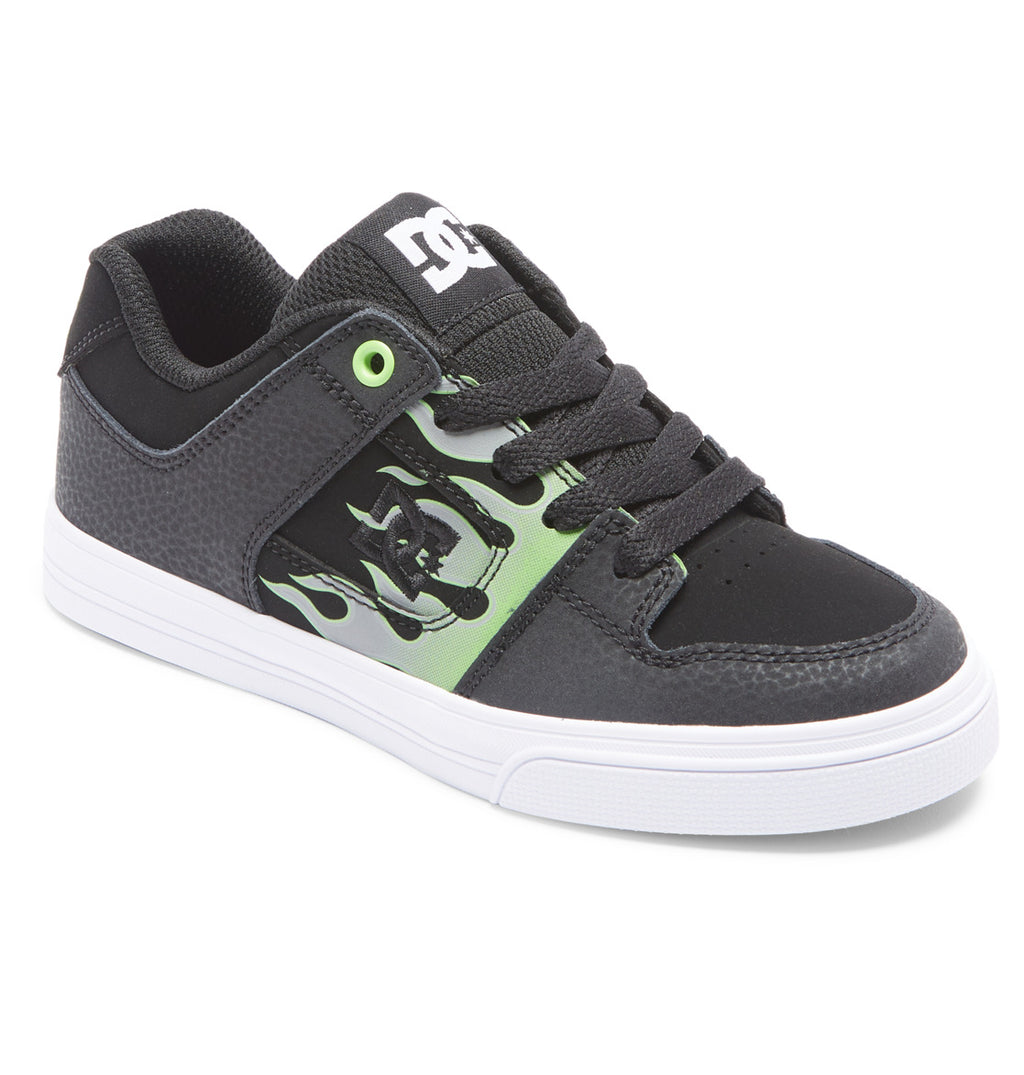 DC Pure Black/Grey/Green Sneakers
