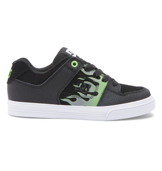 DC Pure Black/Grey/Green Sneakers