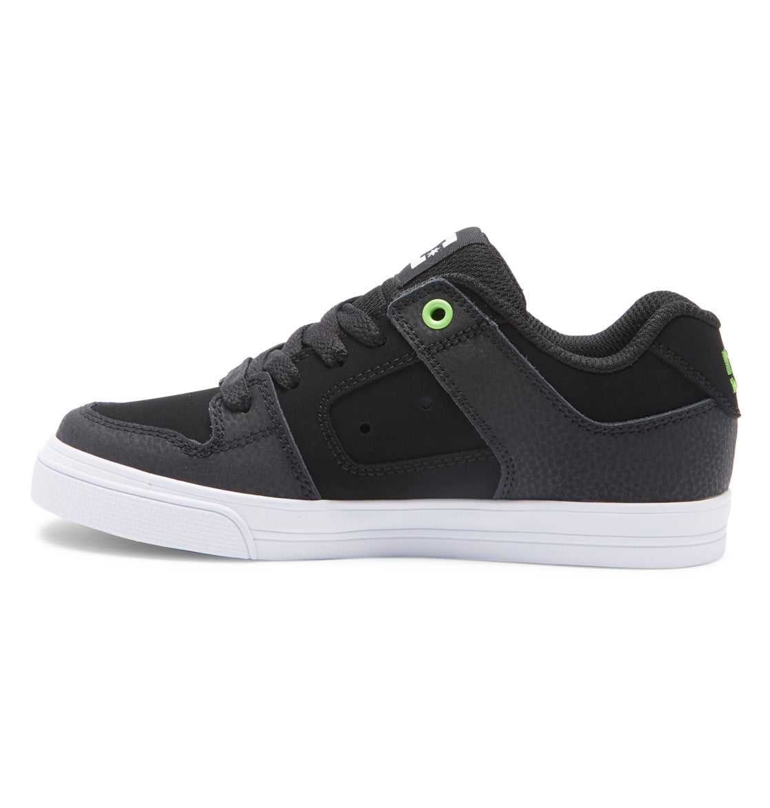 DC Pure Black/Grey/Green Sneakers