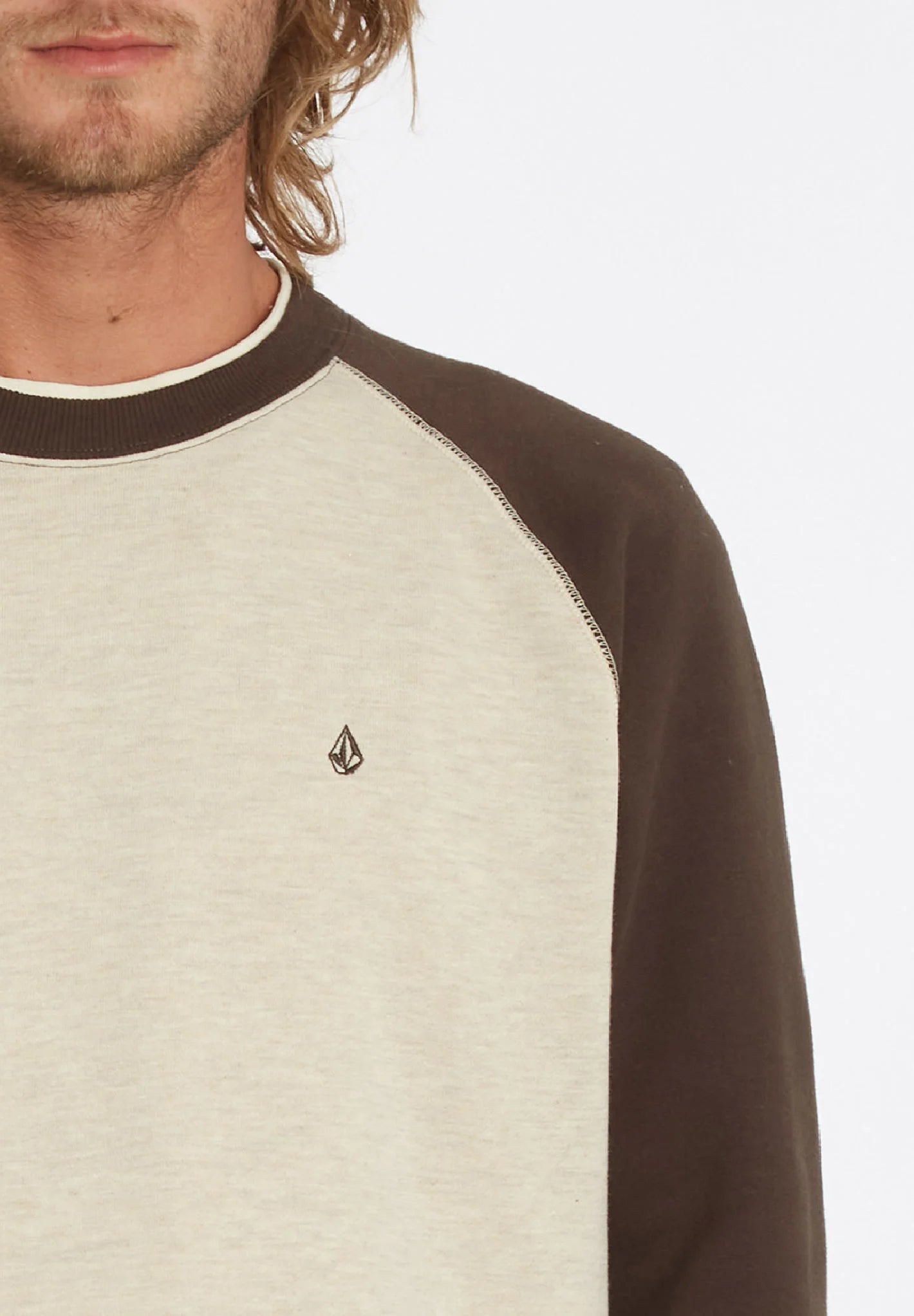 Sweat Volcom Homak Crew Whitecap Grey