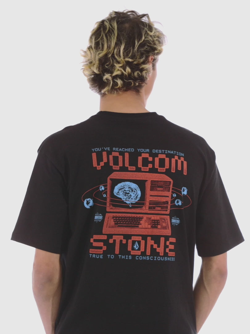 Camiseta preta Volcom Parallel Tee | Novos Produtos | Produtos mais recentes | Produtos mais vendidos | surfdevils.com