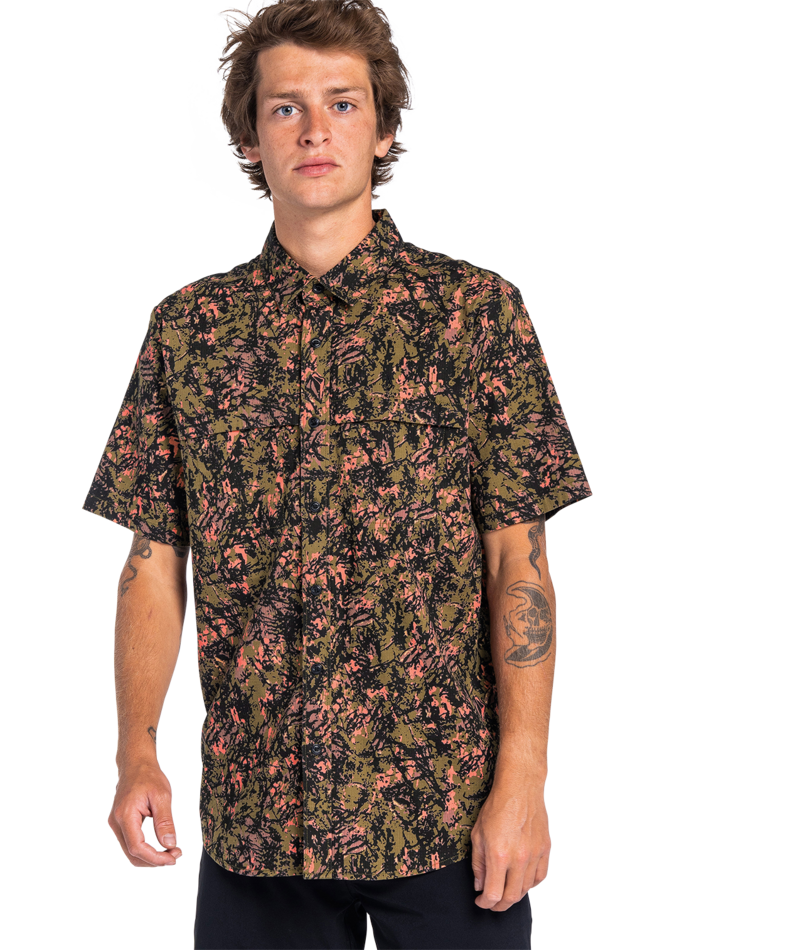 Volcom | Volcom Layne Ss Military  | Camisas, Camisas manga corta, Men, Ropa | 