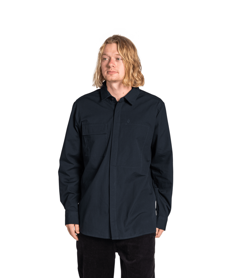 Volcom | Volcom Rucker Ls Navy  | Camisas, Camisas manga larga, Men, Ropa, Unisex | 
