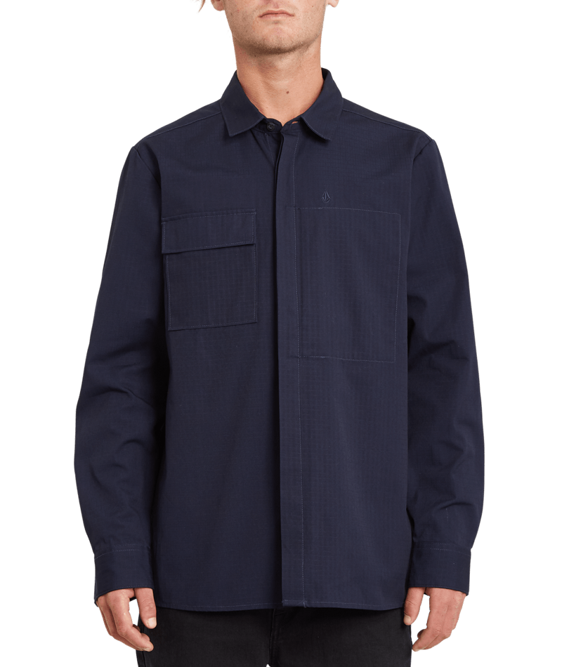 Volcom | Volcom Rucker Ls Navy  | Camisas, Camisas manga larga, Men, Ropa, Unisex | 