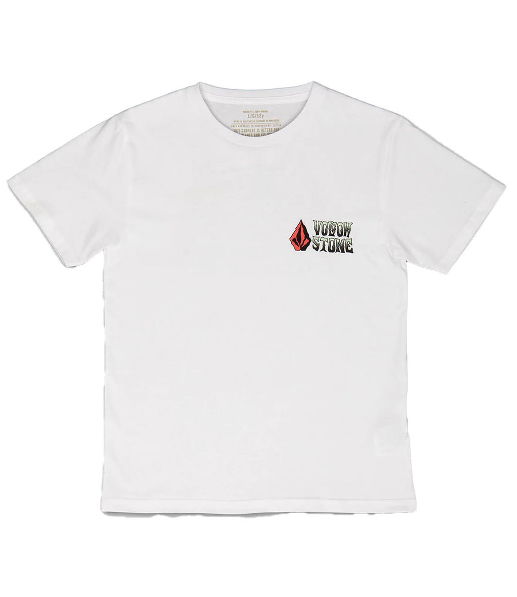 Camiseta niño Volcom Bat Wheel ss White